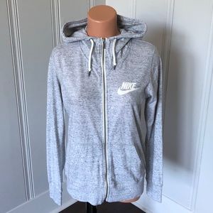 Nike Gym Fit Lightweight Full Zip Gray Hoodie L